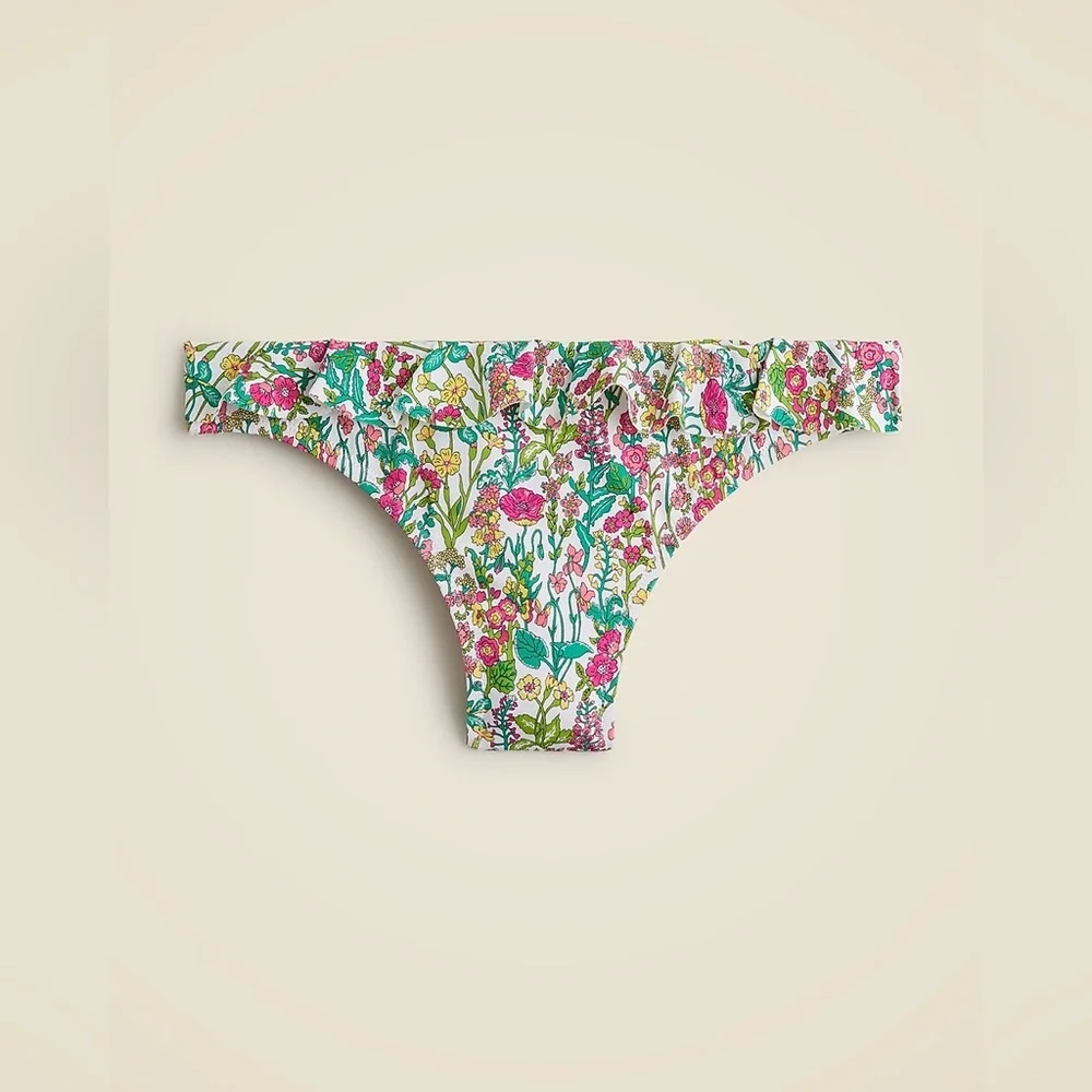 J. Crew Ruffle bikini bottom in Liberty fabric